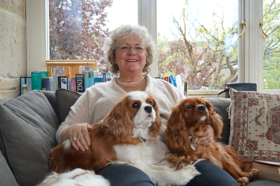 Katie Fforde and her dogs