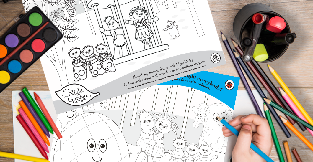 In the Night Garden colouring sheets