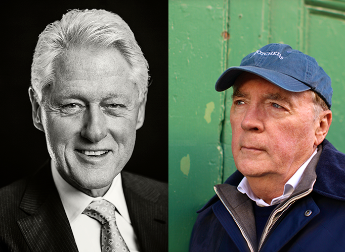 President Bill Clinton (photo credit: Russell James) and James Patterson (photo credit: Sue Solie) 