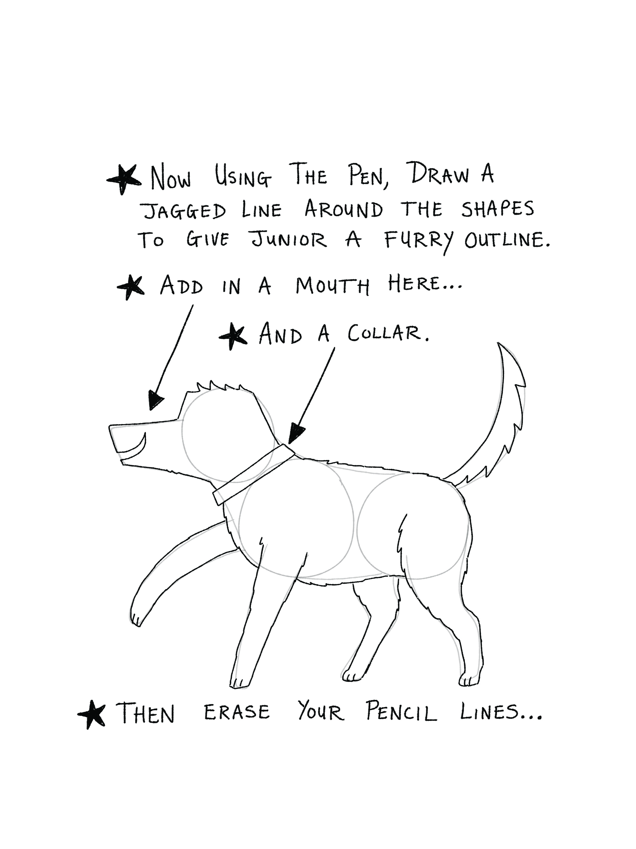 How to draw a dog in 5 easy steps