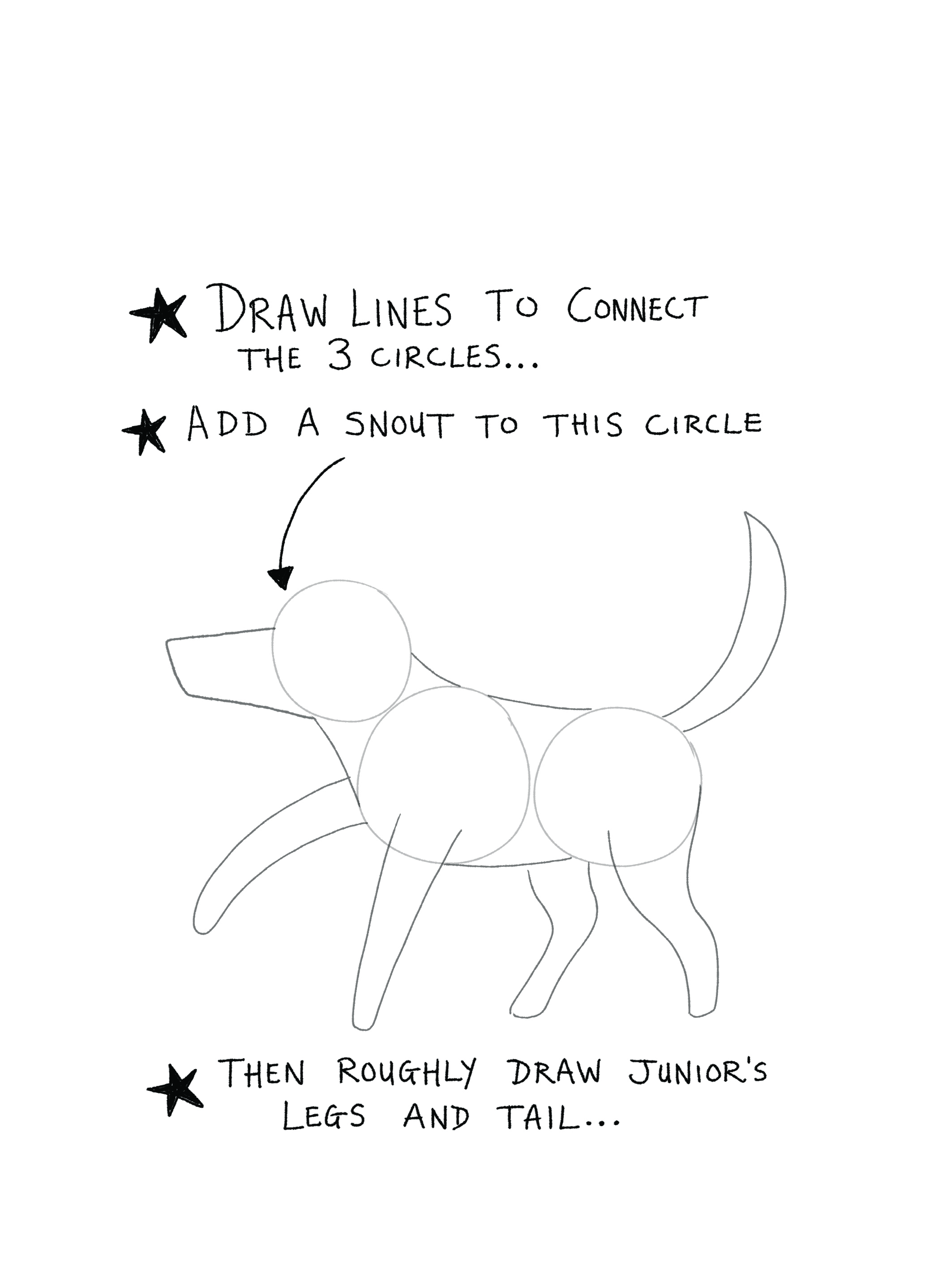How to draw a dog in 5 easy steps