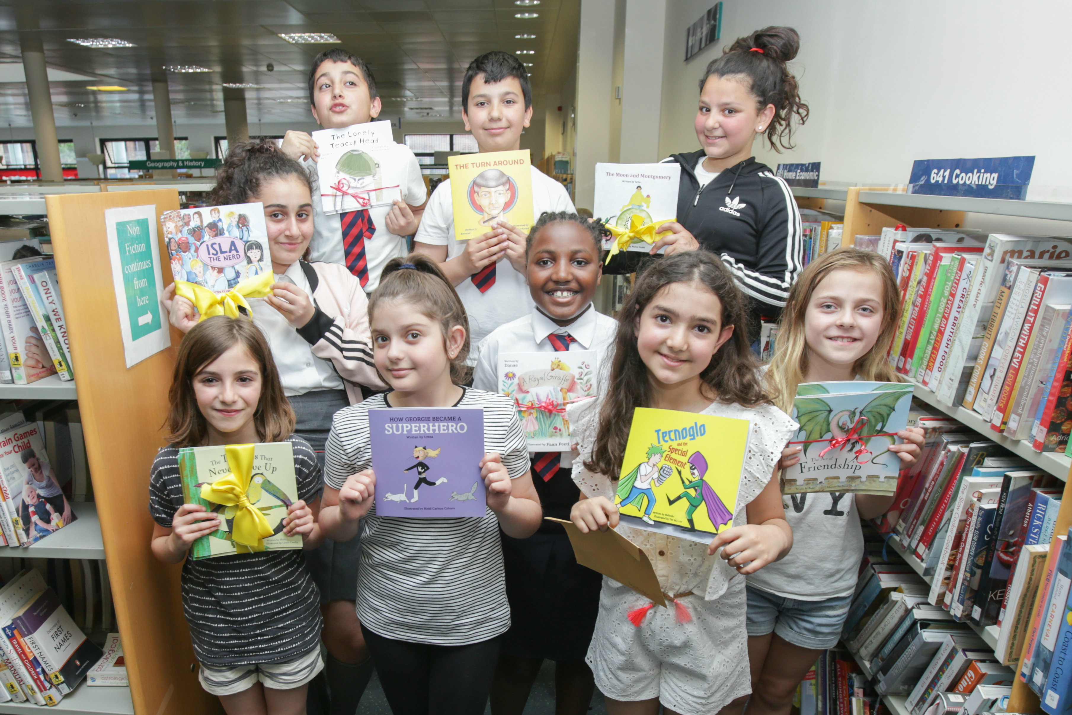 17 children wrote their own picture books which were brought to life by volunteer illustrators 