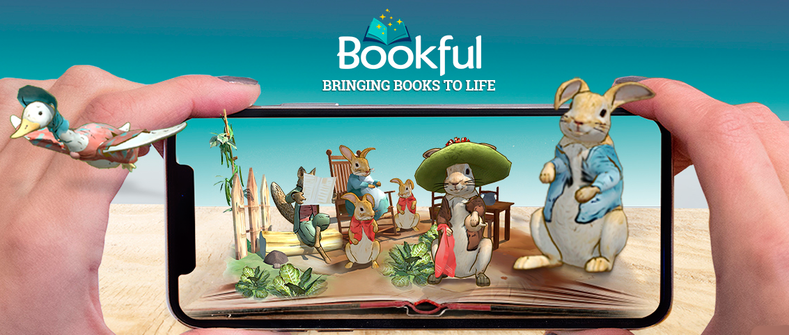 Beatrix Potter characters in the Bookful app