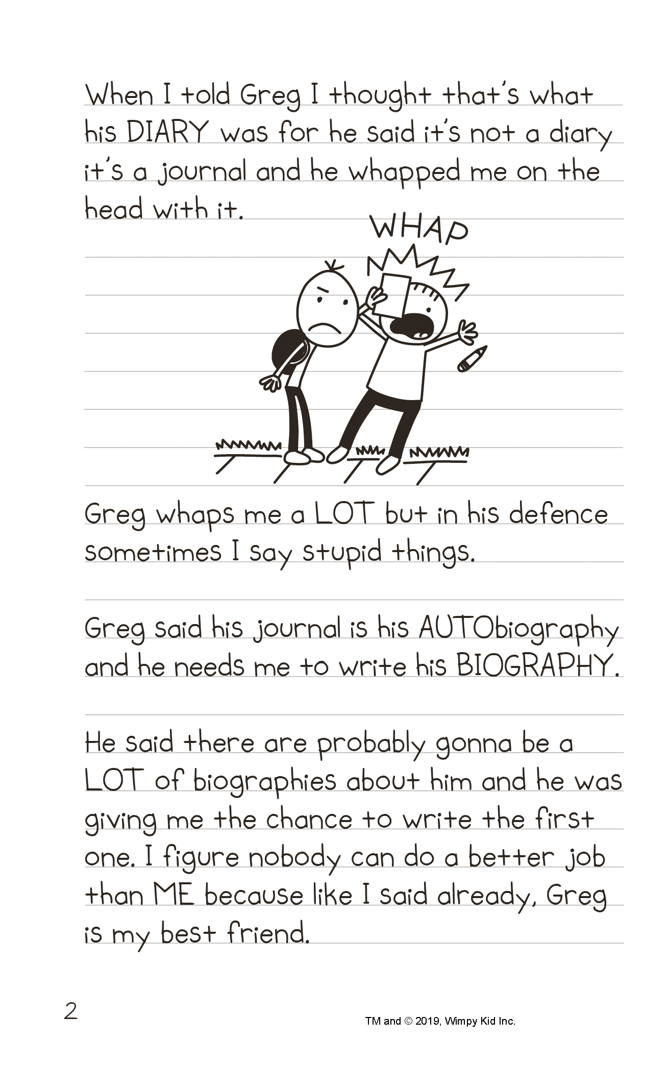 Diary of Greg Heffley's Best friend page 2