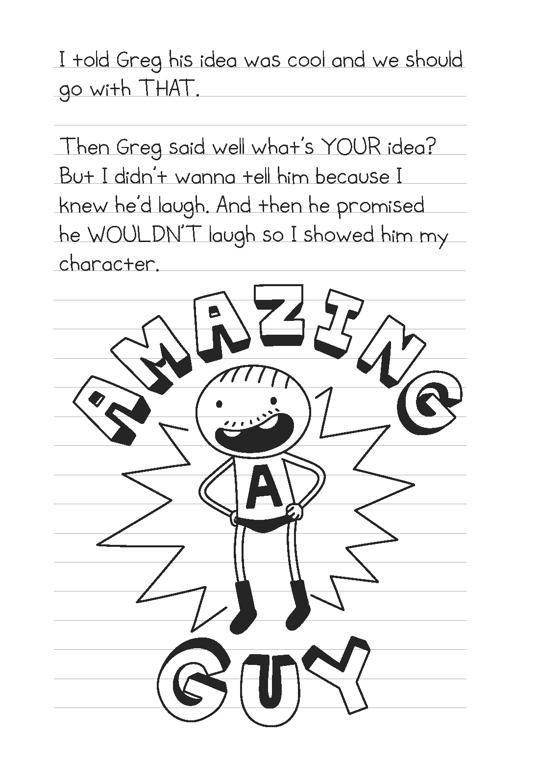 diary of an awesome friendly kid extract page 9