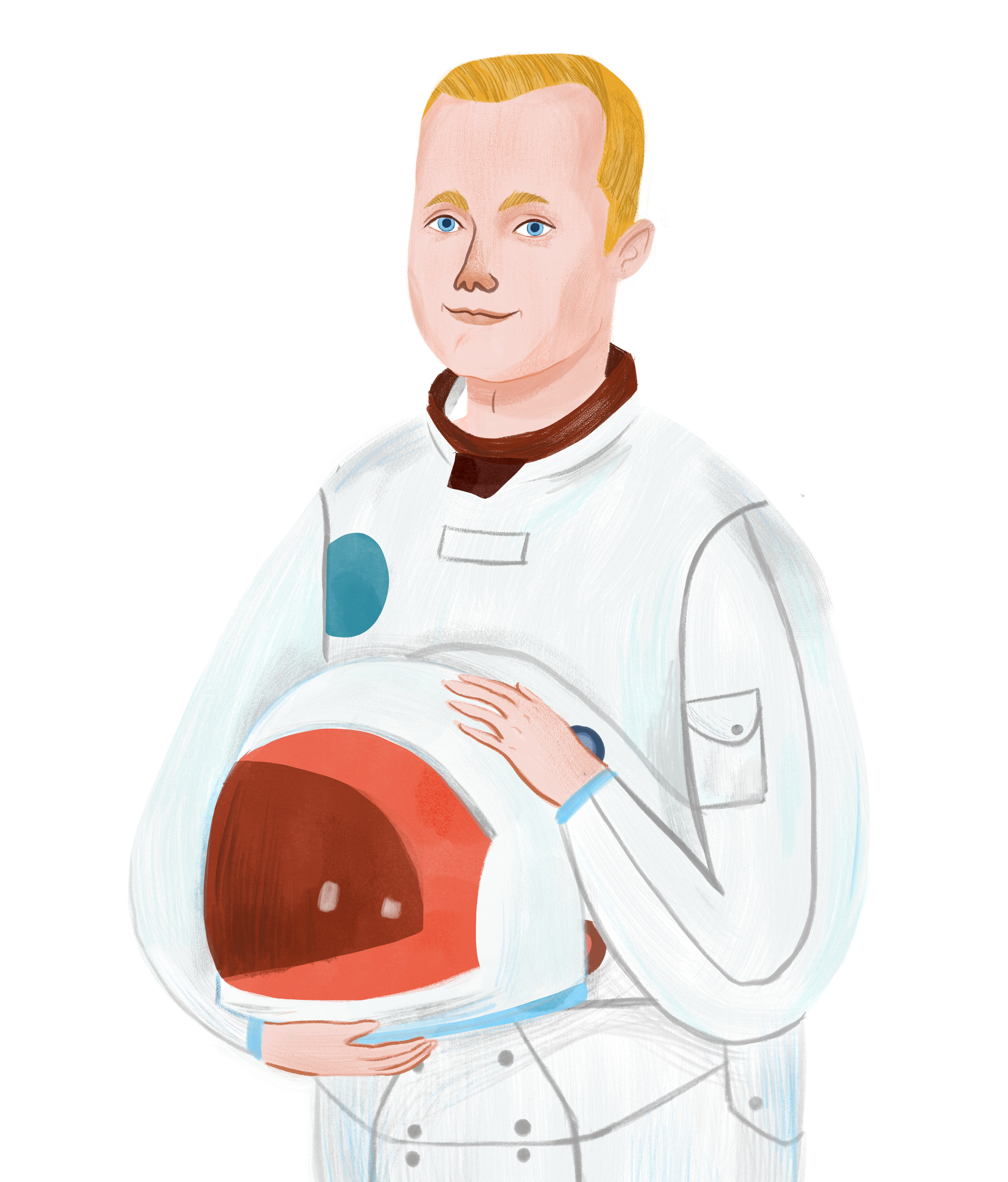 An illustration of astronaut Neil Armstrong