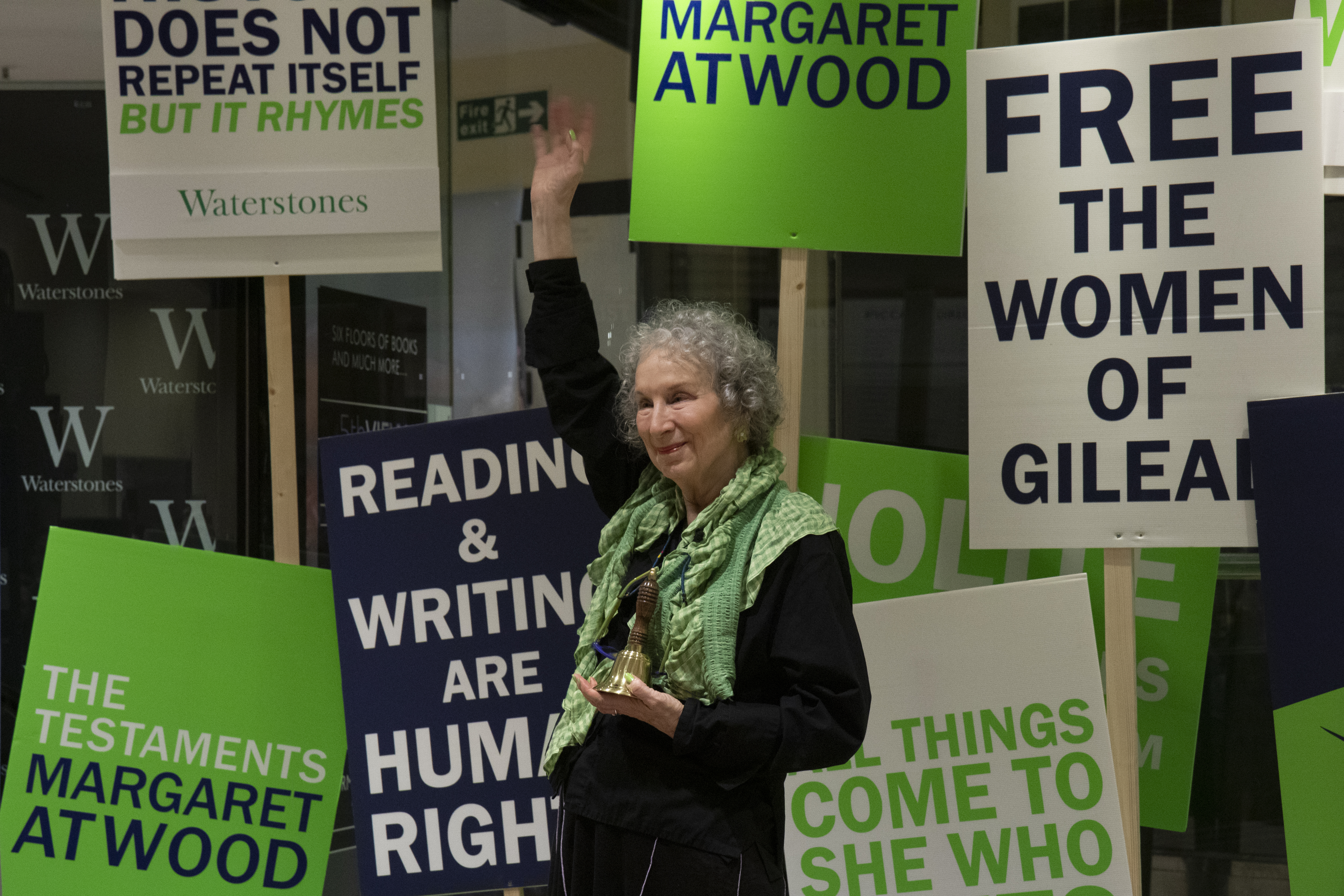 Margaret Atwood at the midnight launch at Waterstones Piccadilly
