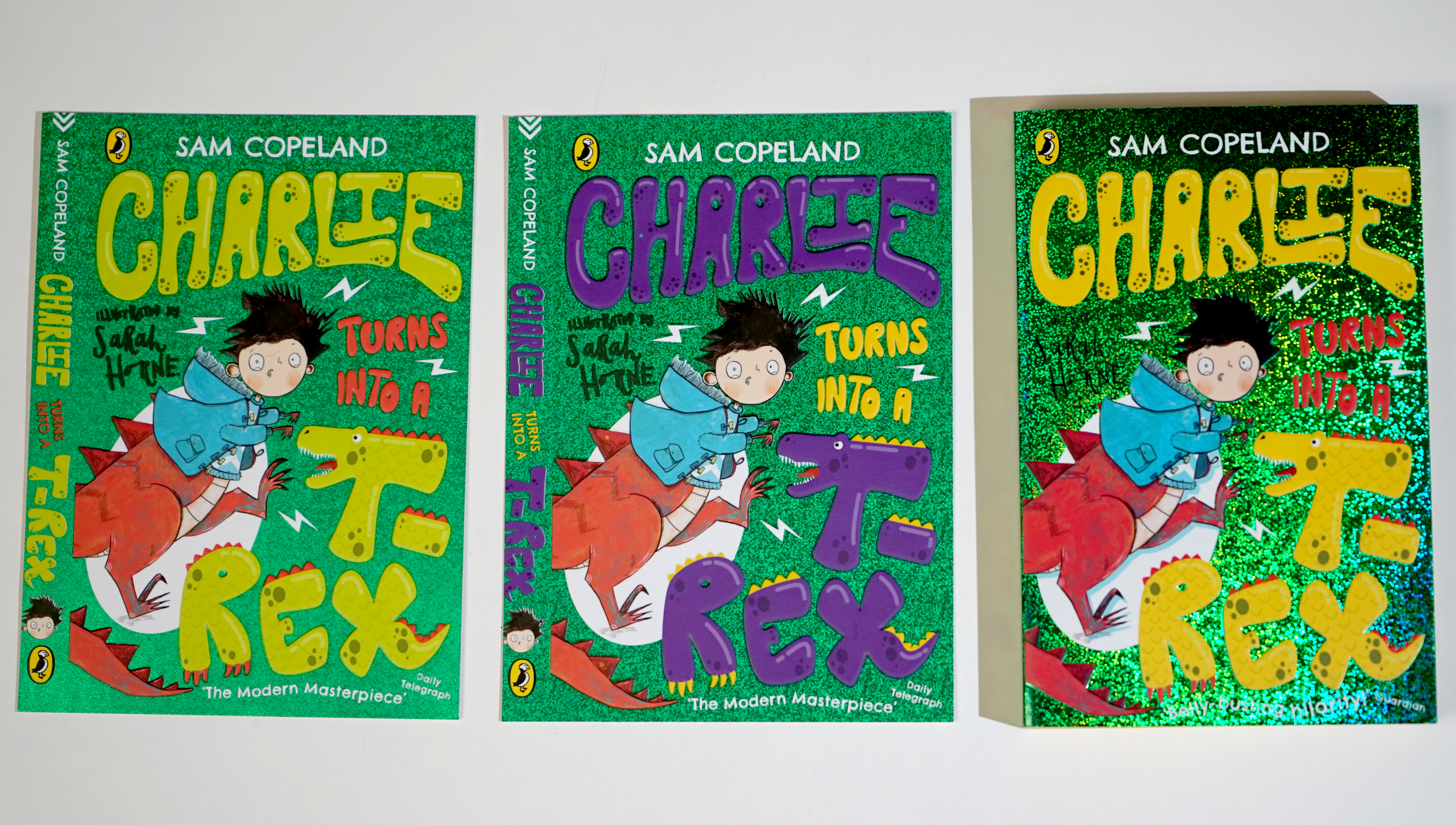 Different versions of Charlie Turns Into a T-Rex