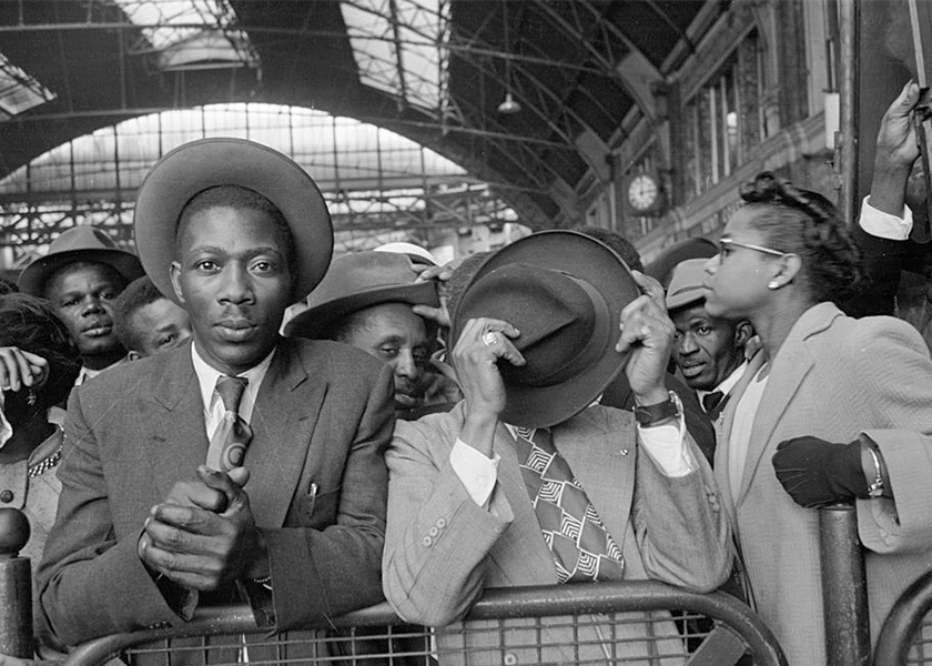West Indian immigrants arrive at Victoria Station, London, after their journey from Southampton Docks