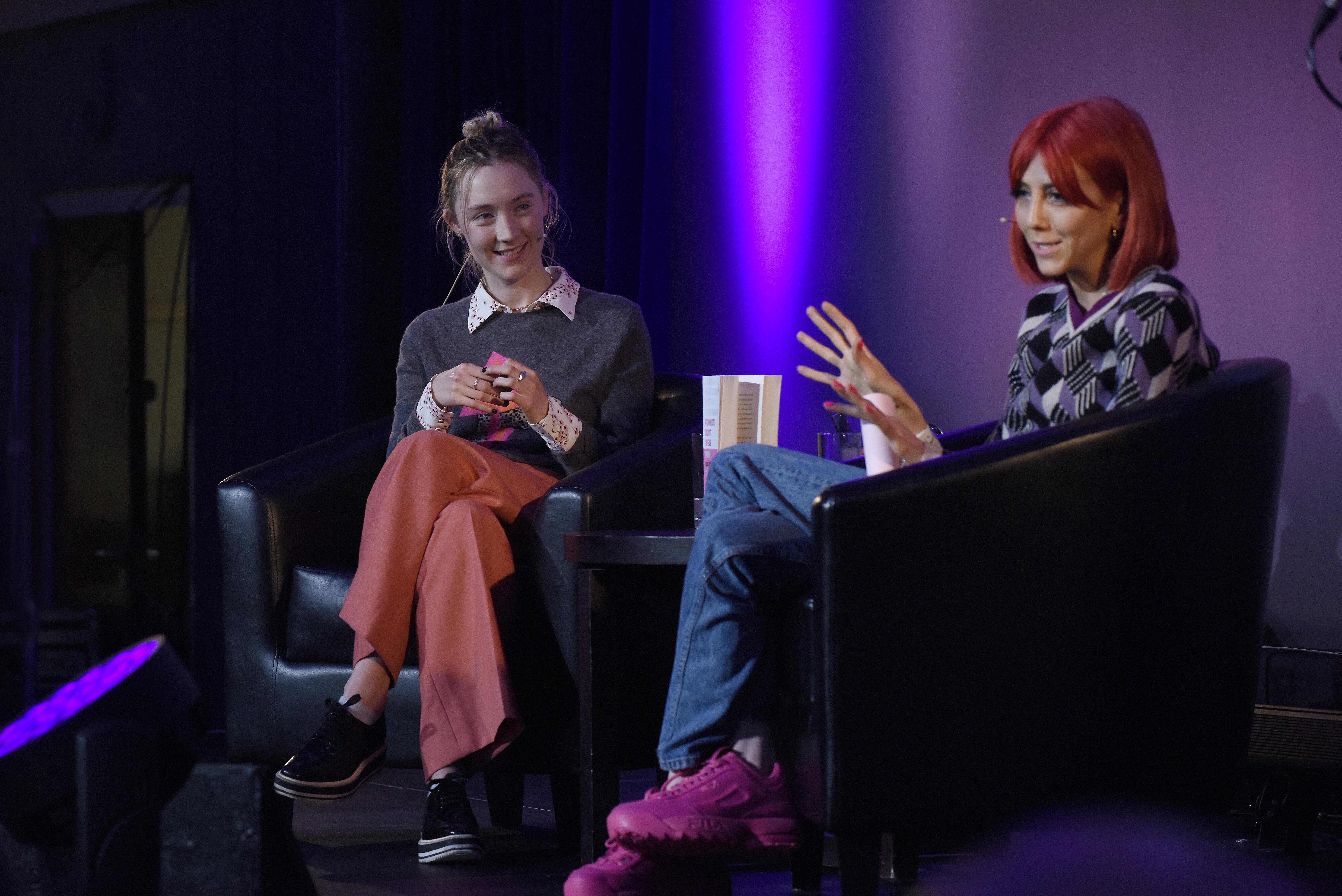 Scarlett Curtis and Saoirse Ronan at Penguin Talks