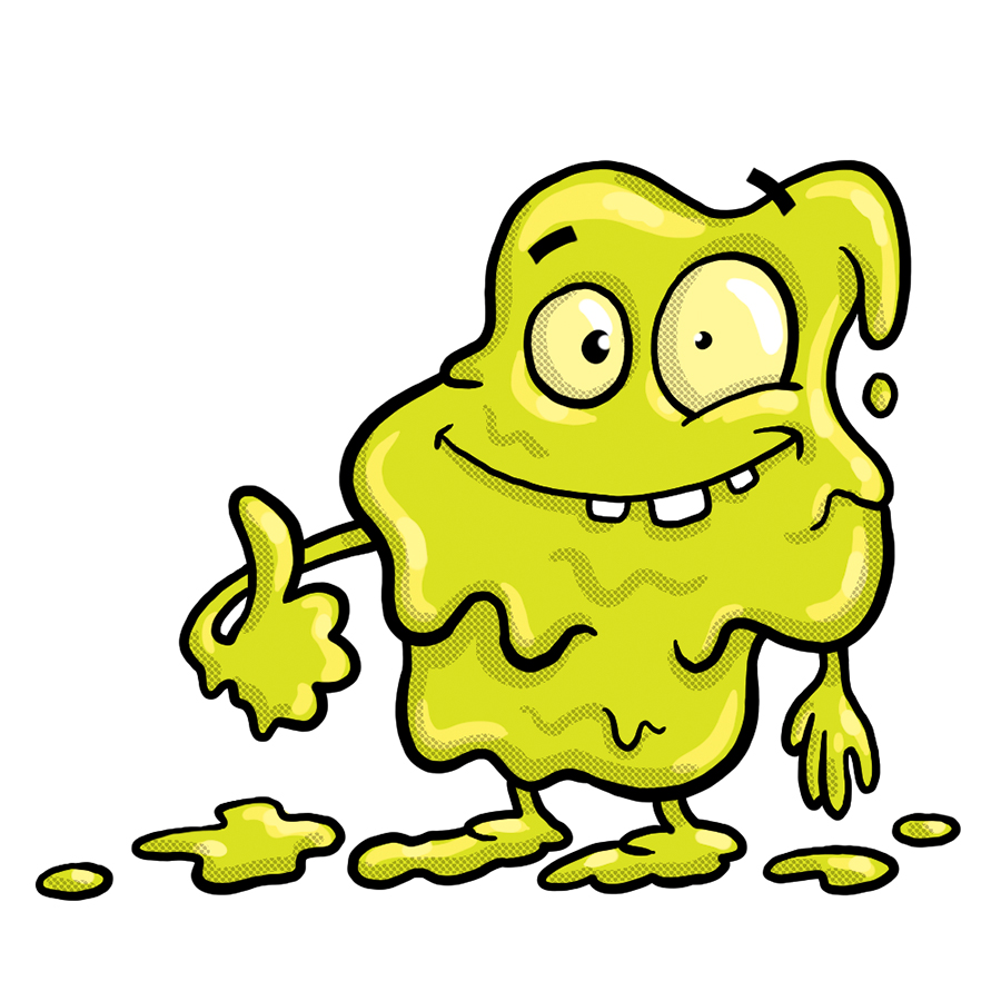 An illustration of some mucus from Operation Ouch!: The HuManual