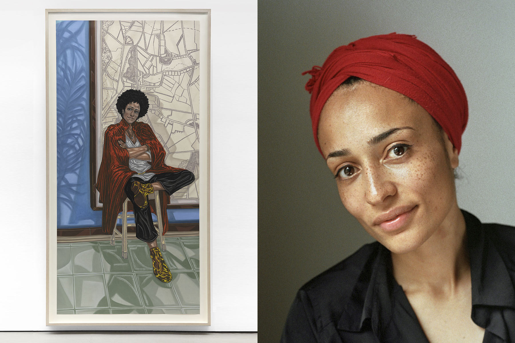 Sadie, by Toyin Ojih Odutola, and Zadie Smith. Image: National Portrait Gallery/Dominique Nabokov