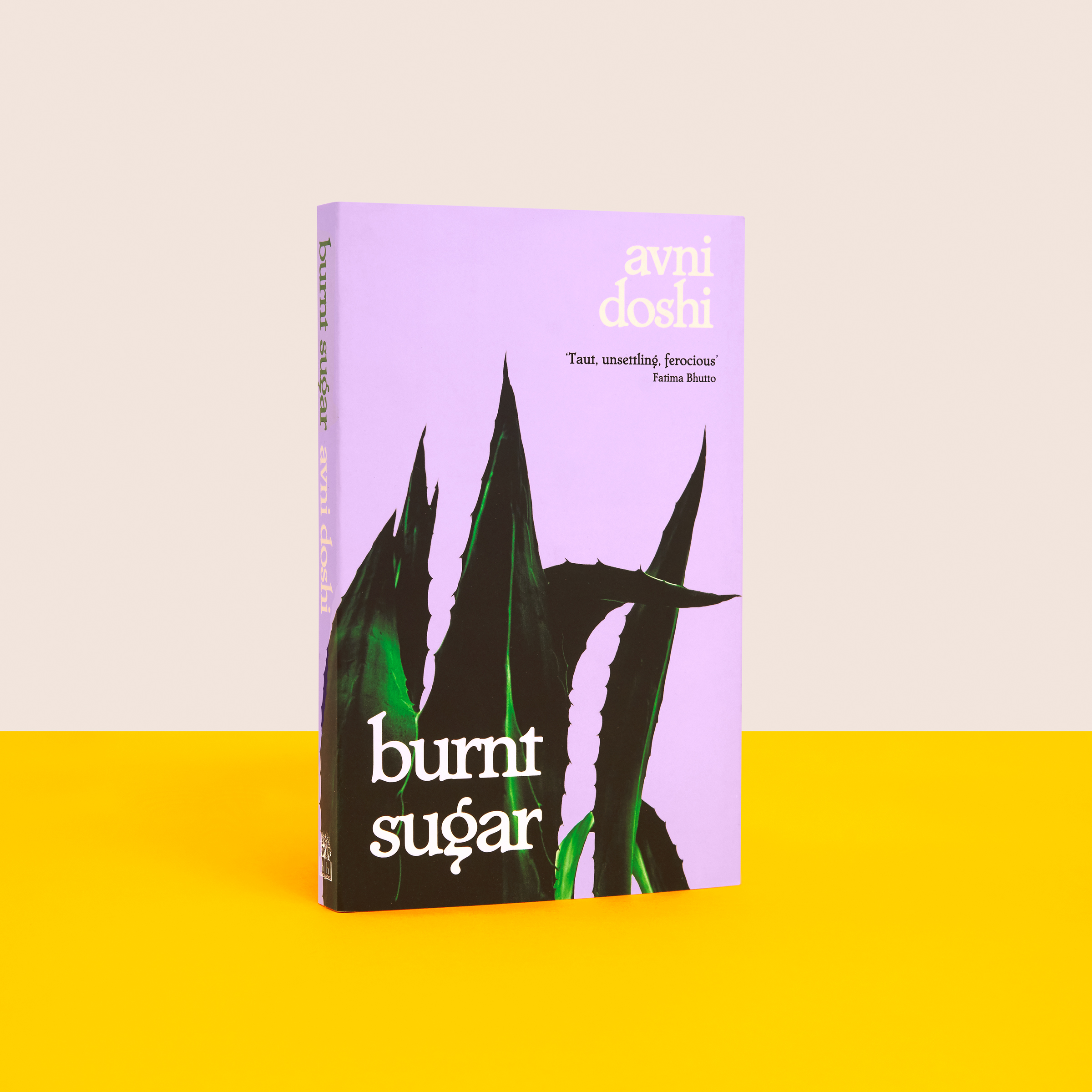 Burnt Sugar by Avni Doshi on a yellow and cream background.