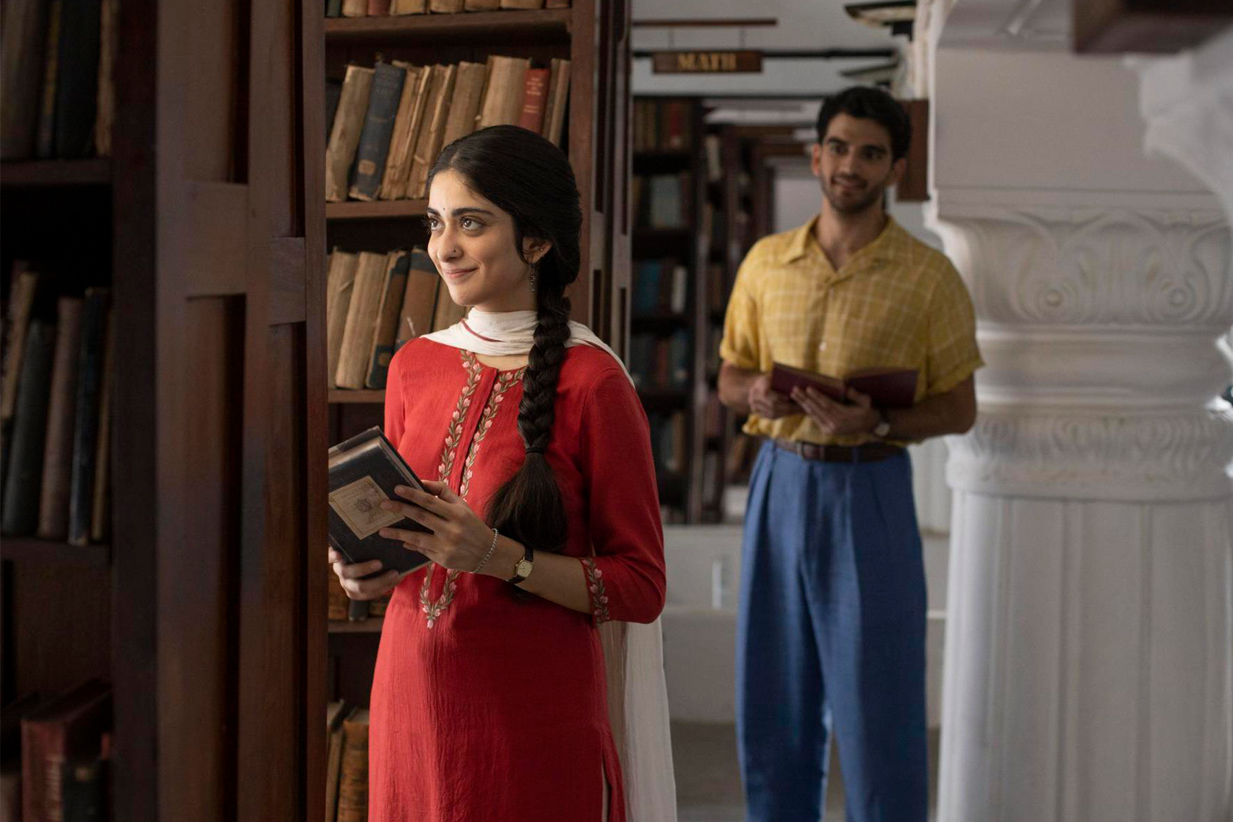 Lata in the library in A Suitable Boy