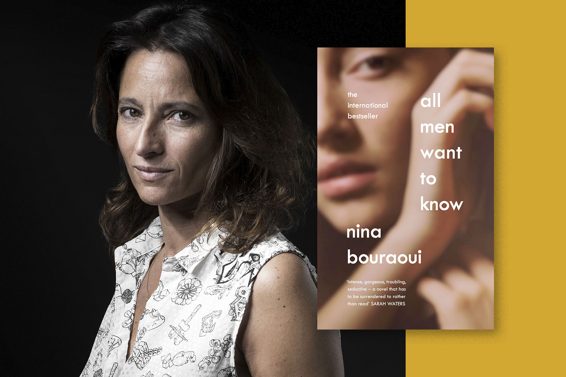 Nina Bouraoui and her first UK-published book, All Men Want to Know
