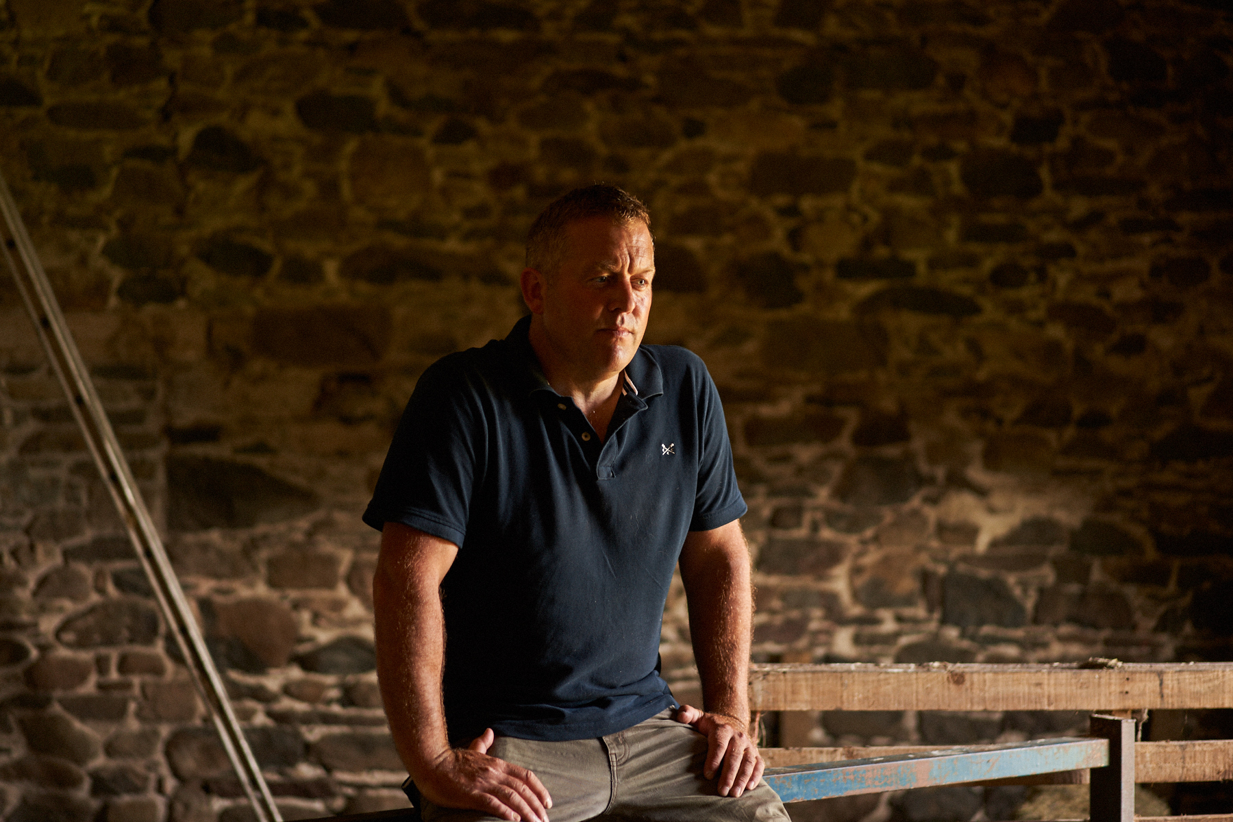 James Rebanks in the barn. Image: Stuart Simpson/Penguin