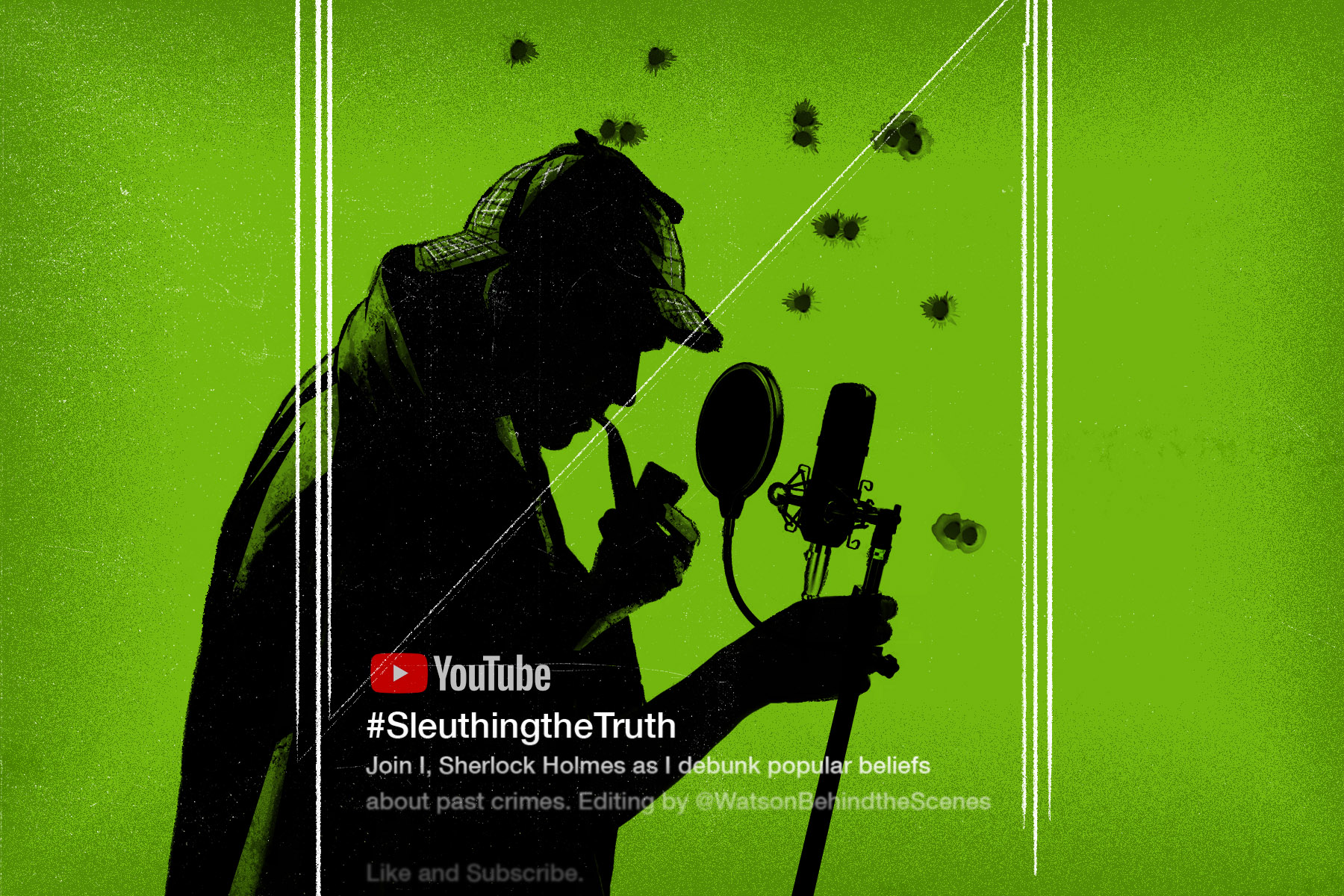 Sherlock Holmes hosting a Youtube show. Ryan MacEachern/Penguin