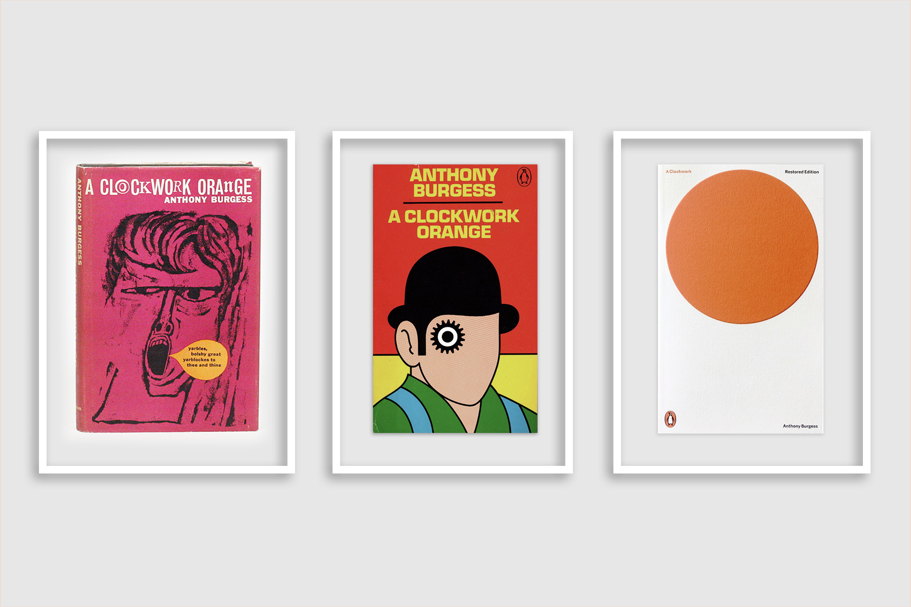 A Clockwork Orange covers through the years. Image: Penguin