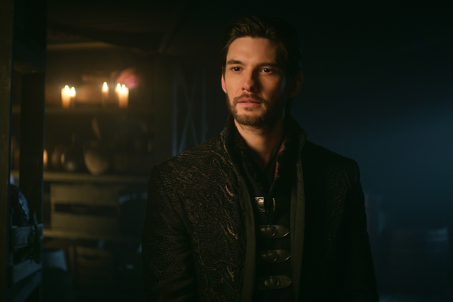 A photograph of Ben Barnes in character for Shadow and Bone Netflix series.