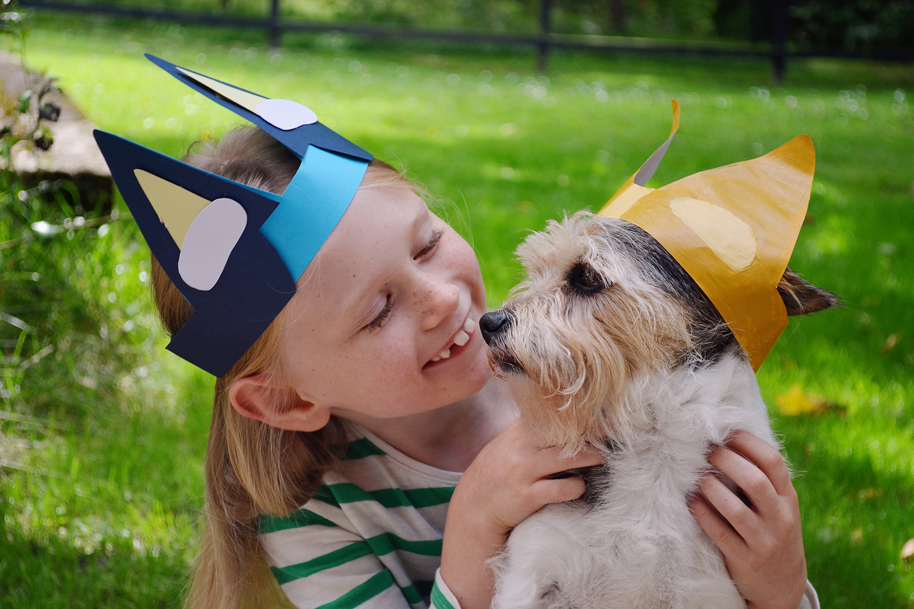 Make your own Bluey and Bingo cutout dog ears