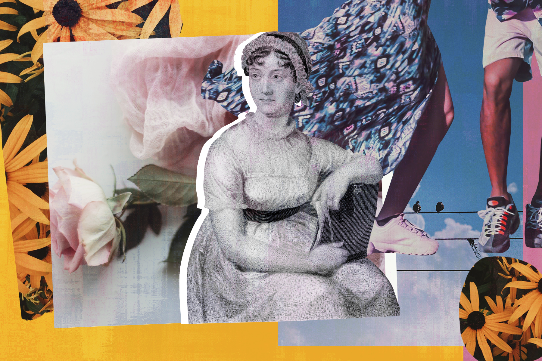 A collage of Jane Austen