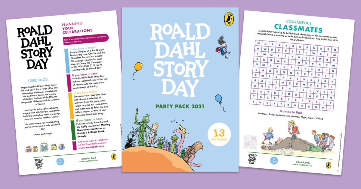 Download the Roald Dahl Story Day 2021 activity pack