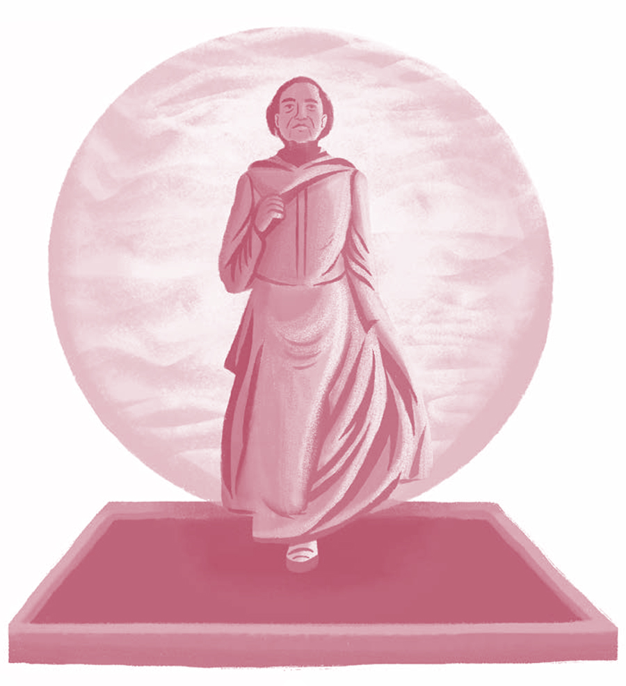 An illustration by Alleanna Harris. It shows a statue of Mary Seacole that sits out St Thomas' Hospital in London.