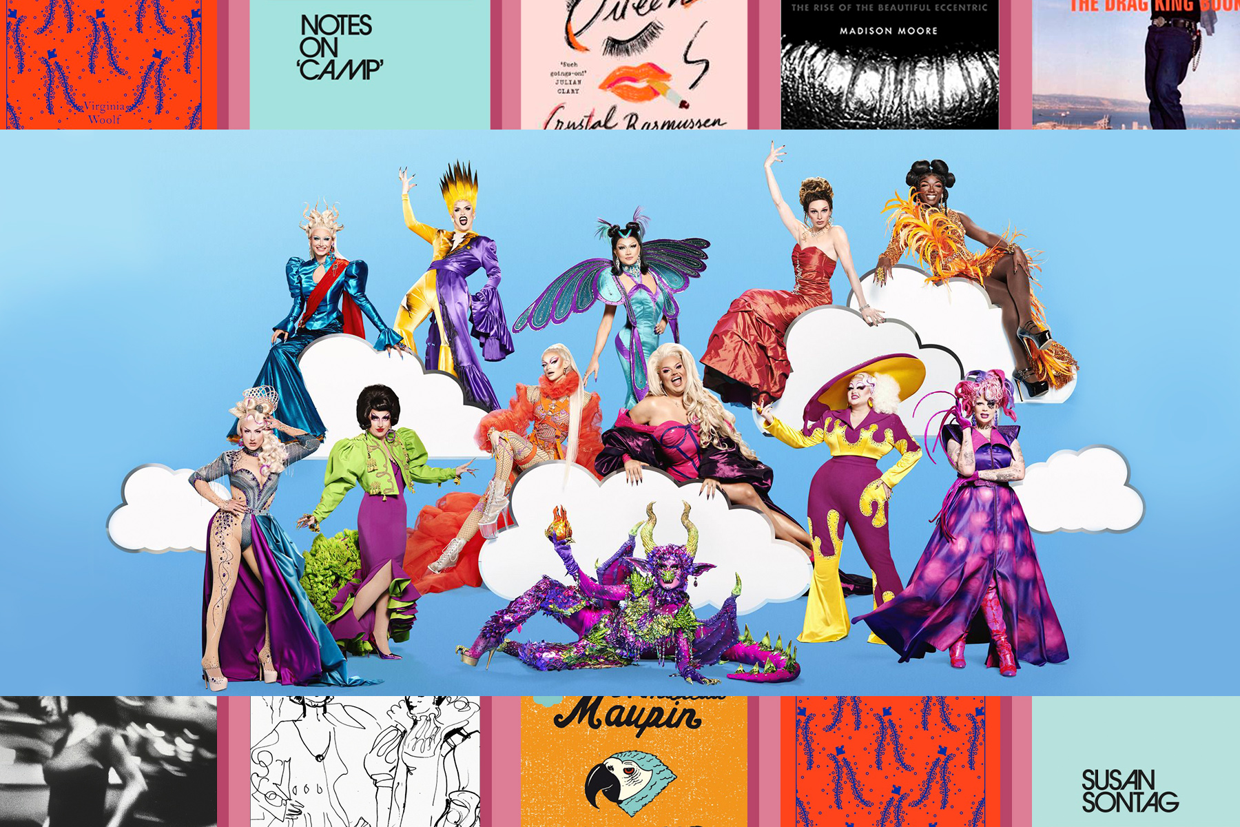 A series of book covers surrounding the contestants of RuPaul's Drag Race UK series 3
