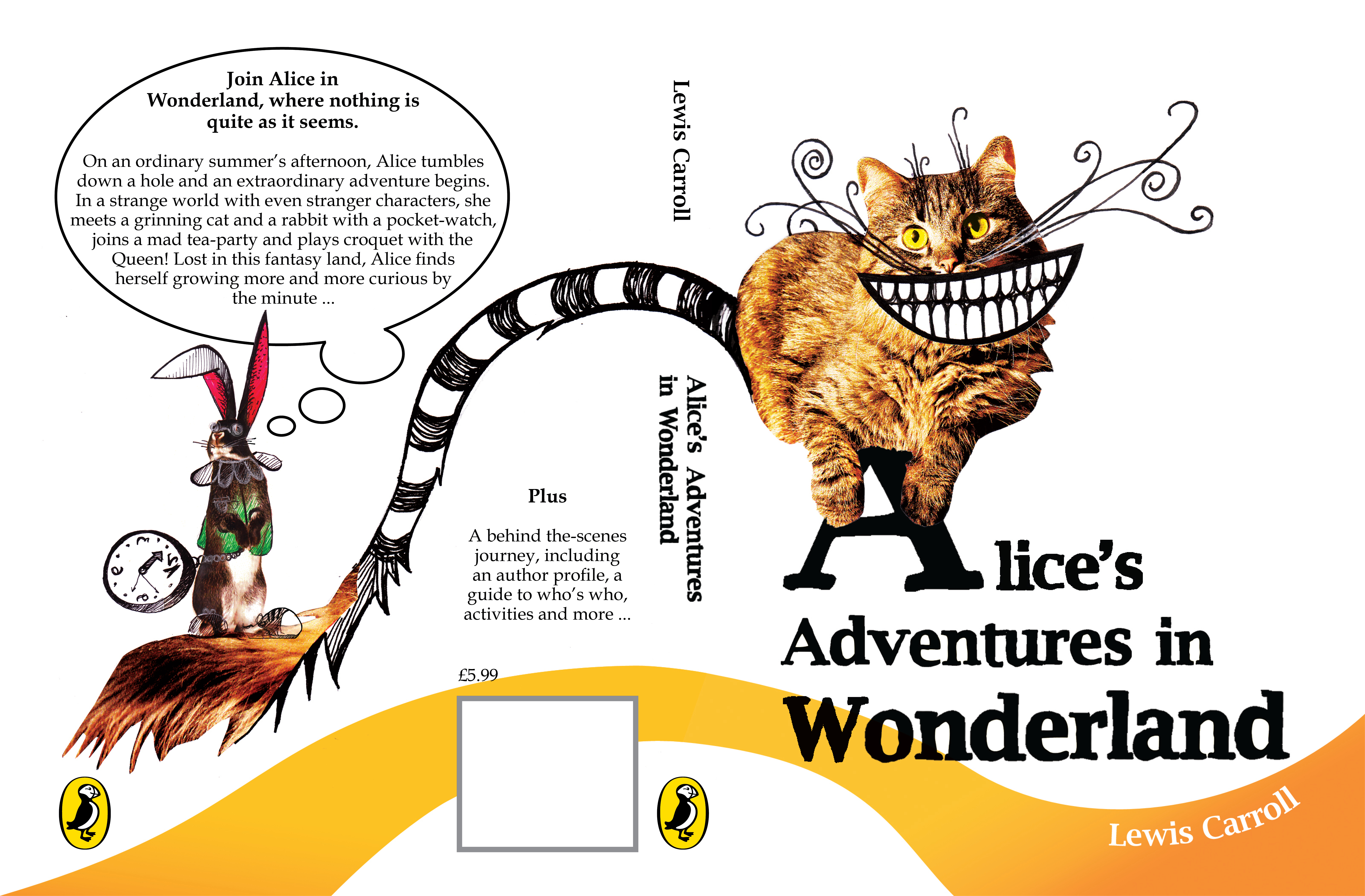 Alice's Adventures in Wonderland book cover design
