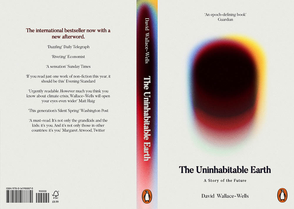 Megan Kerr's cover design of 'The Uninhabitable Earth'
