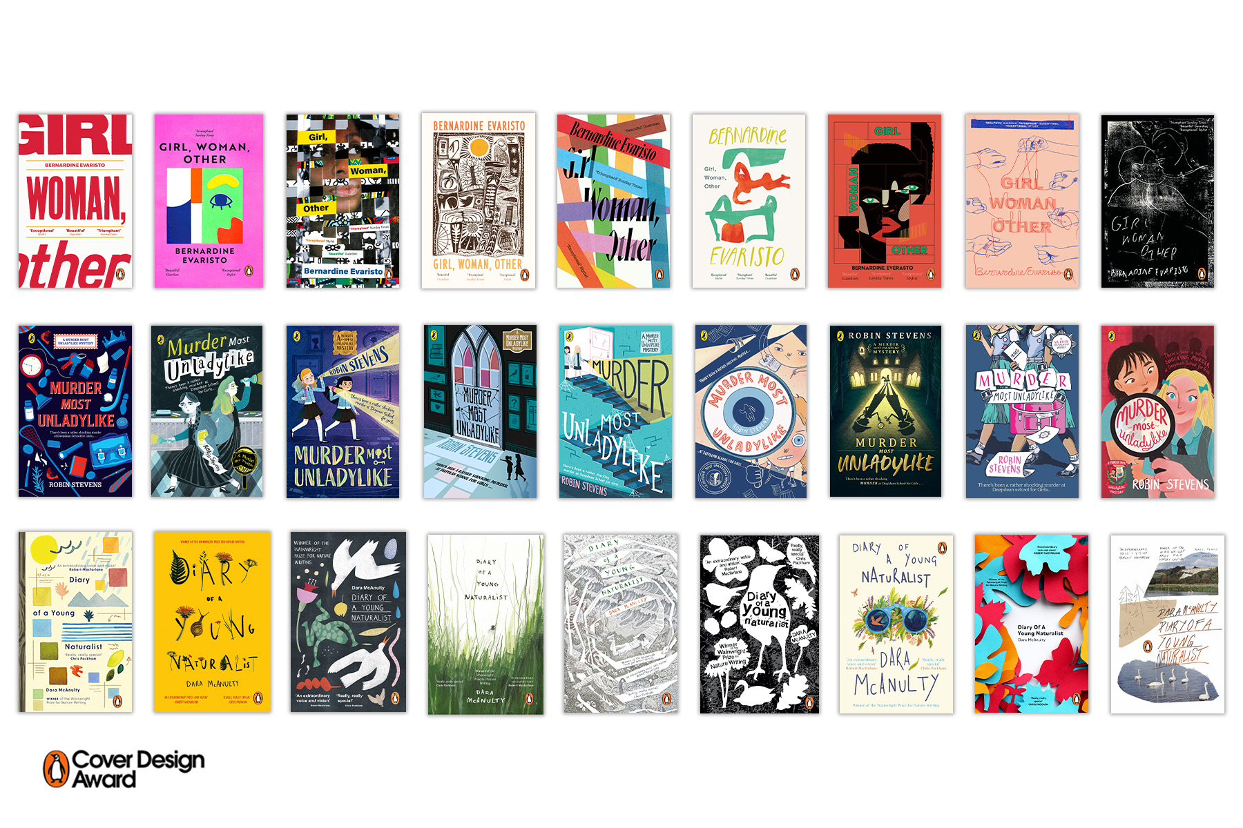 Shortlisted Cover Design Award book cover designs 2022