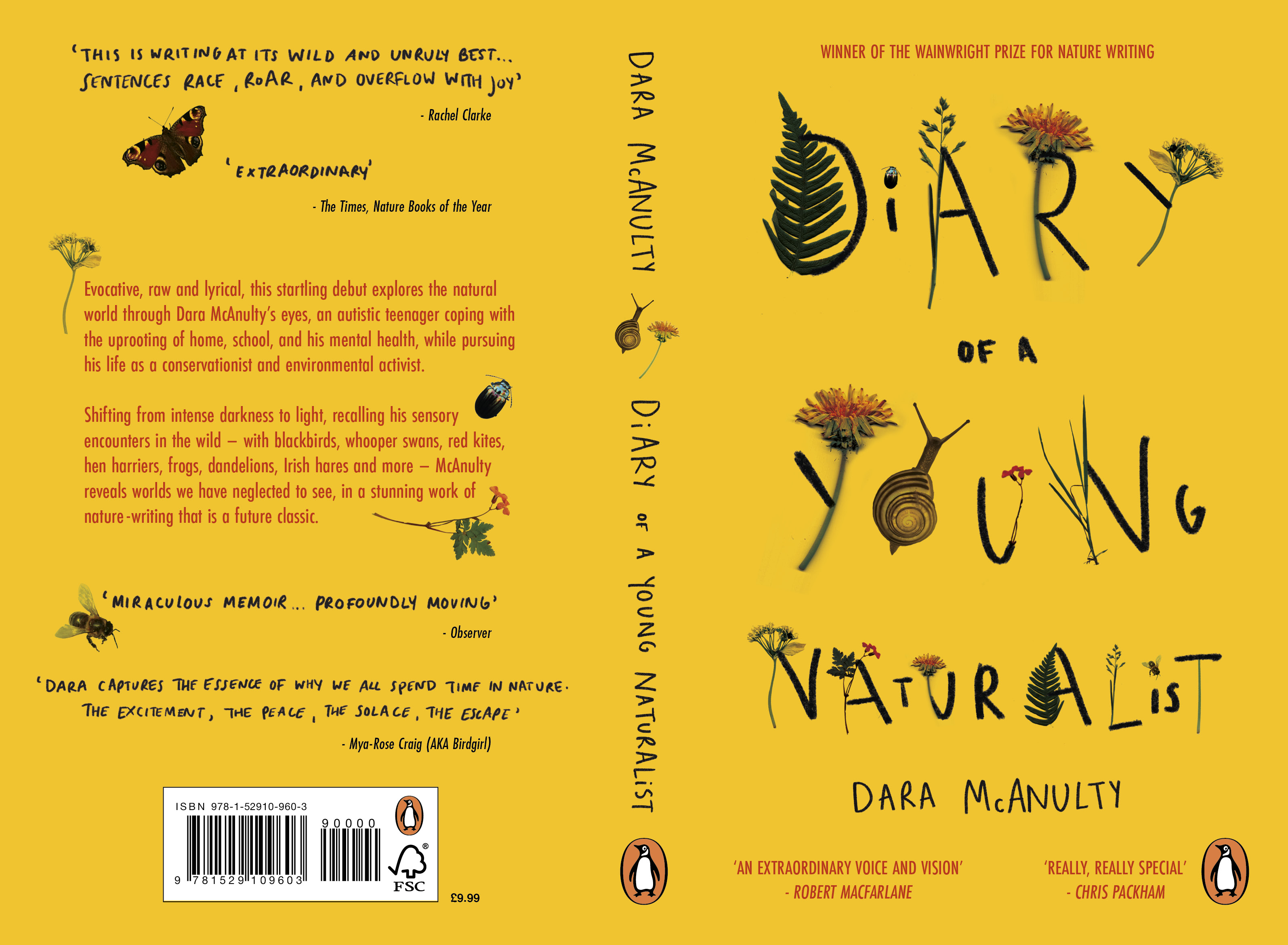 Grace Reeves's cover design of 'Diary of a Young Naturalist'