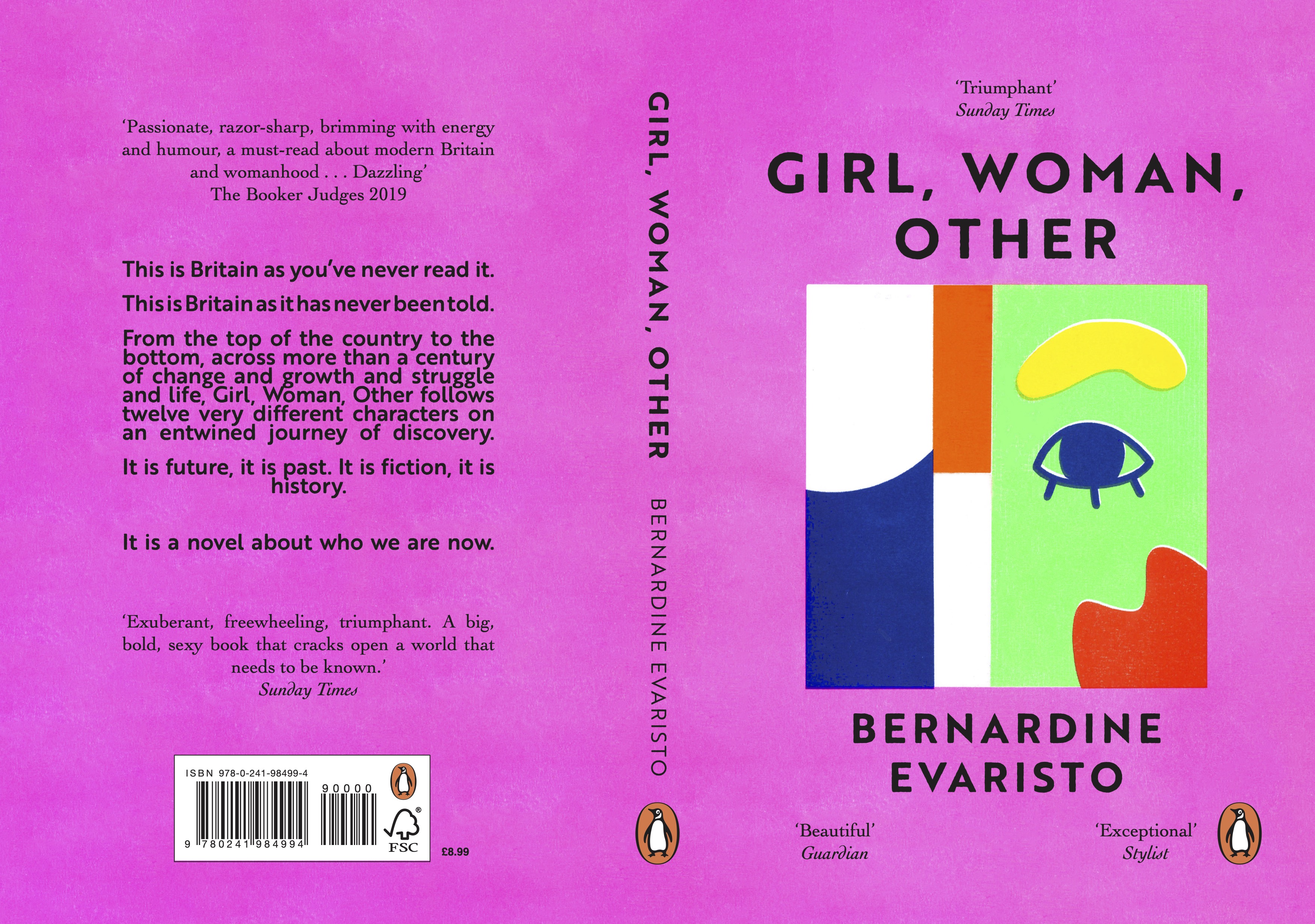 Mollie Boardman's cover design of 'Girl, Woman, Other'