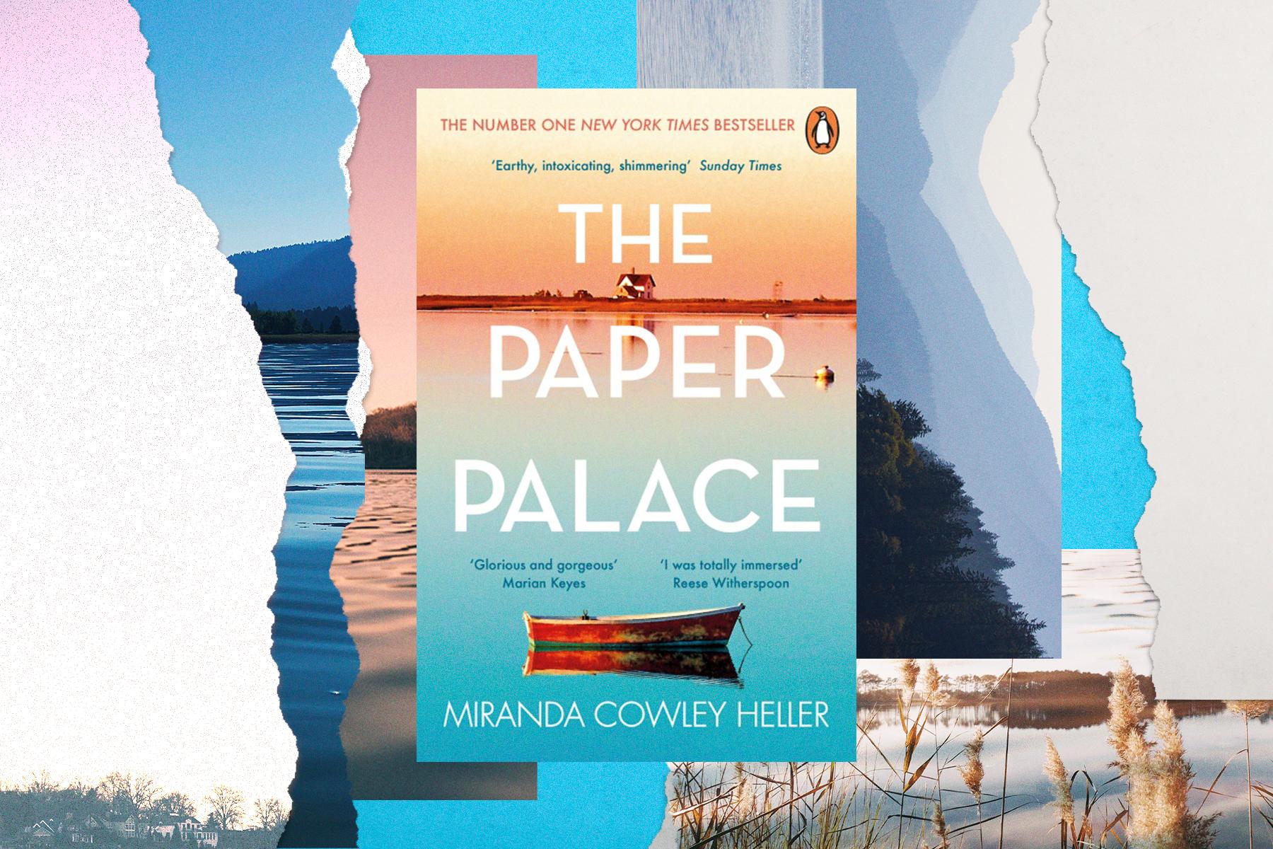 An image of the cover of The Paper Palace against a backdrop of ripped paper