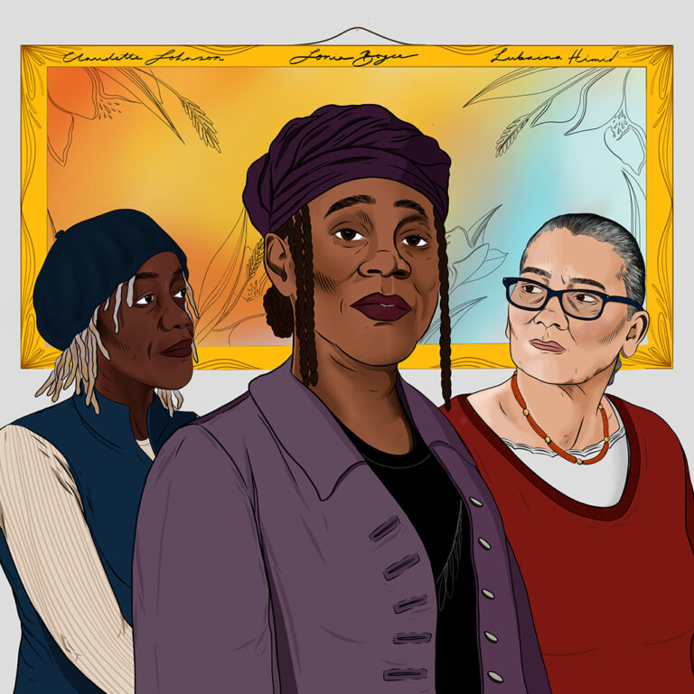 An illustration of black female artists