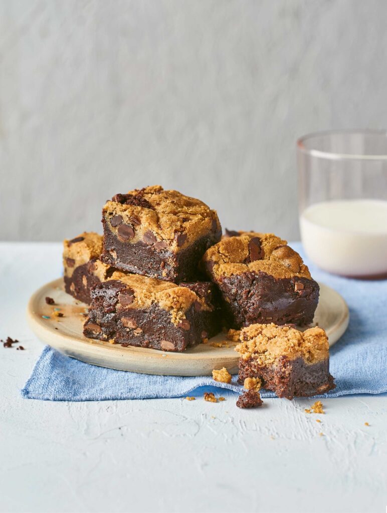 Fitwaffle cookie dough brownies